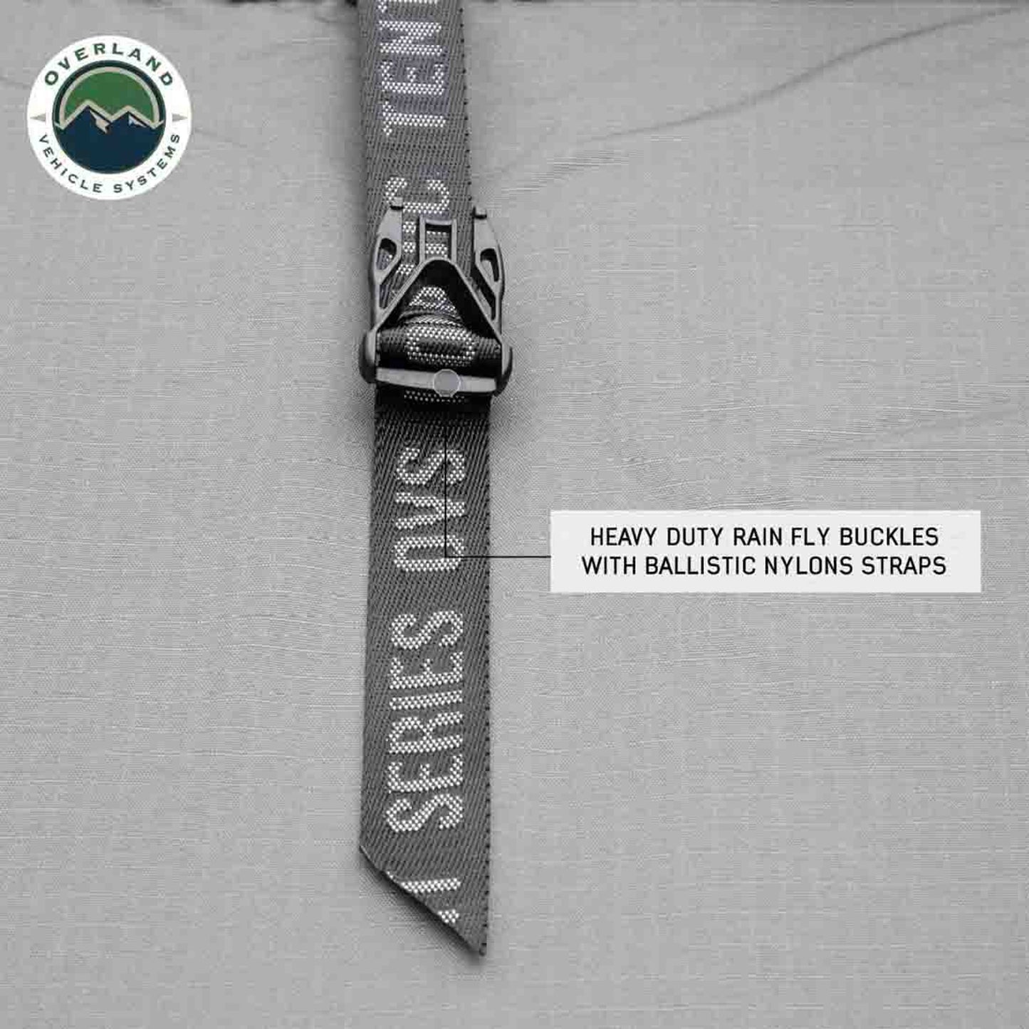 Rainfly tie-down straps and corner loop of OVS Nomadic Extended tent