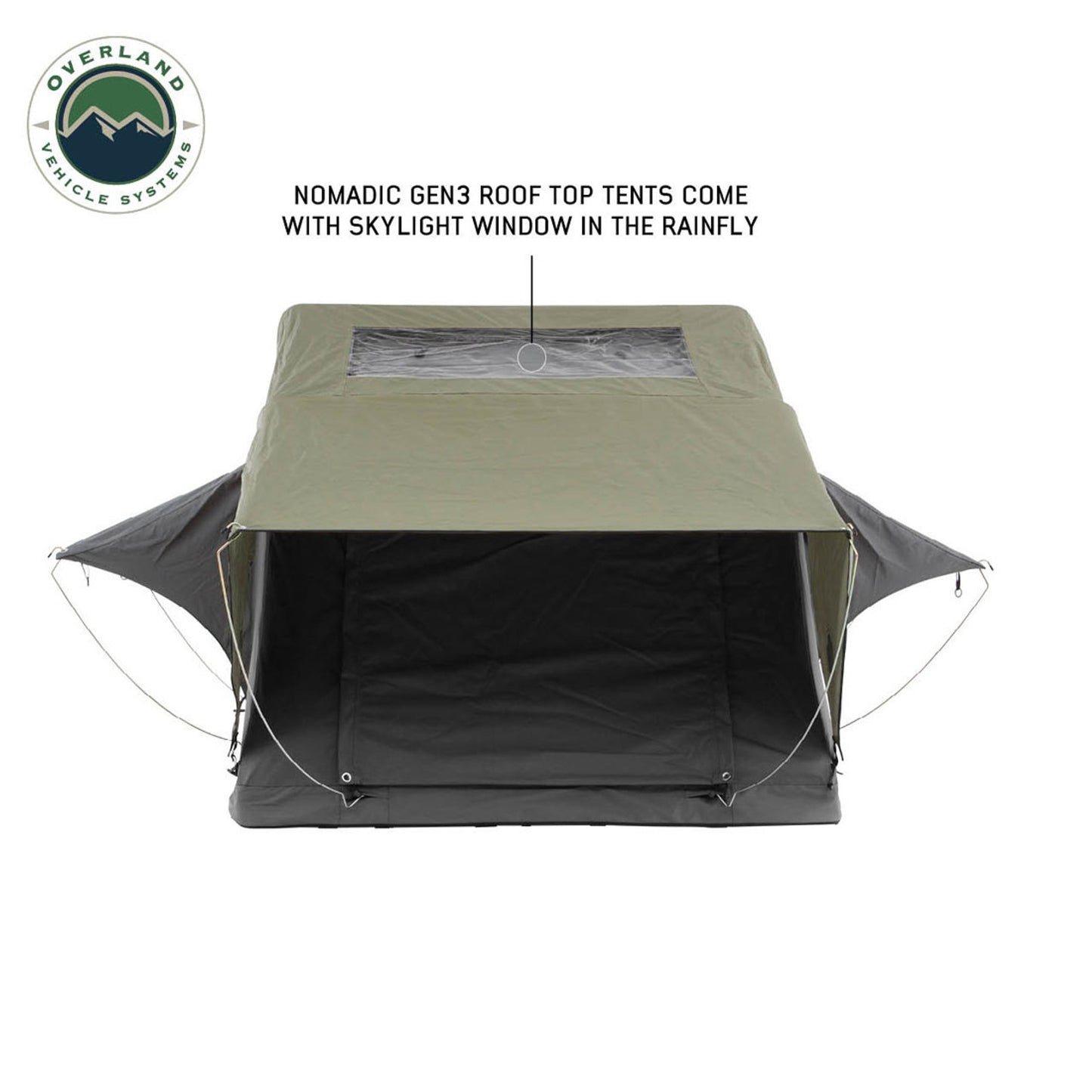Rear window and awning layout of OVS Nomadic Extended tent
