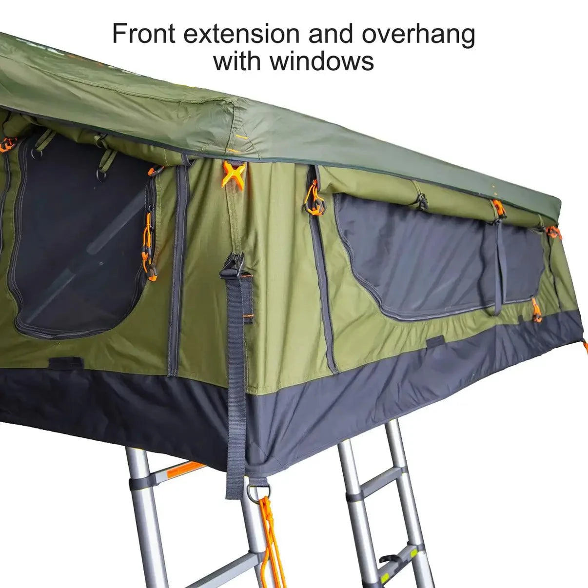 Close-up of 23Zero Walkabout 87 2.0 ladder and mounting system – secure rooftop access for any vehicle