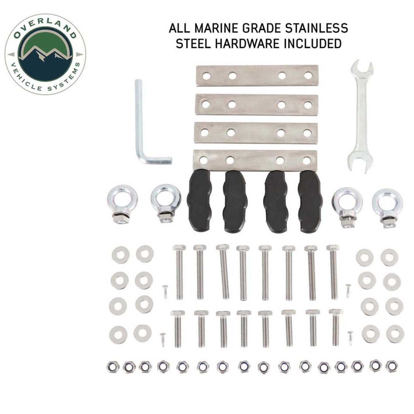 Complete hardware pack for OVS Mamba Clamshell rooftop tent install