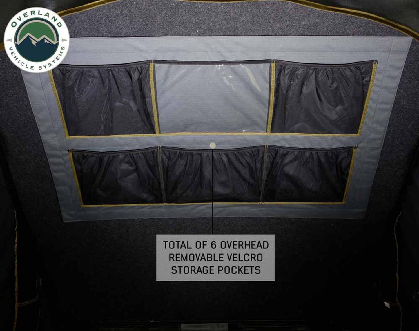 Interior view of OVS Mamba Clamshell with zipped window flap and side entrance