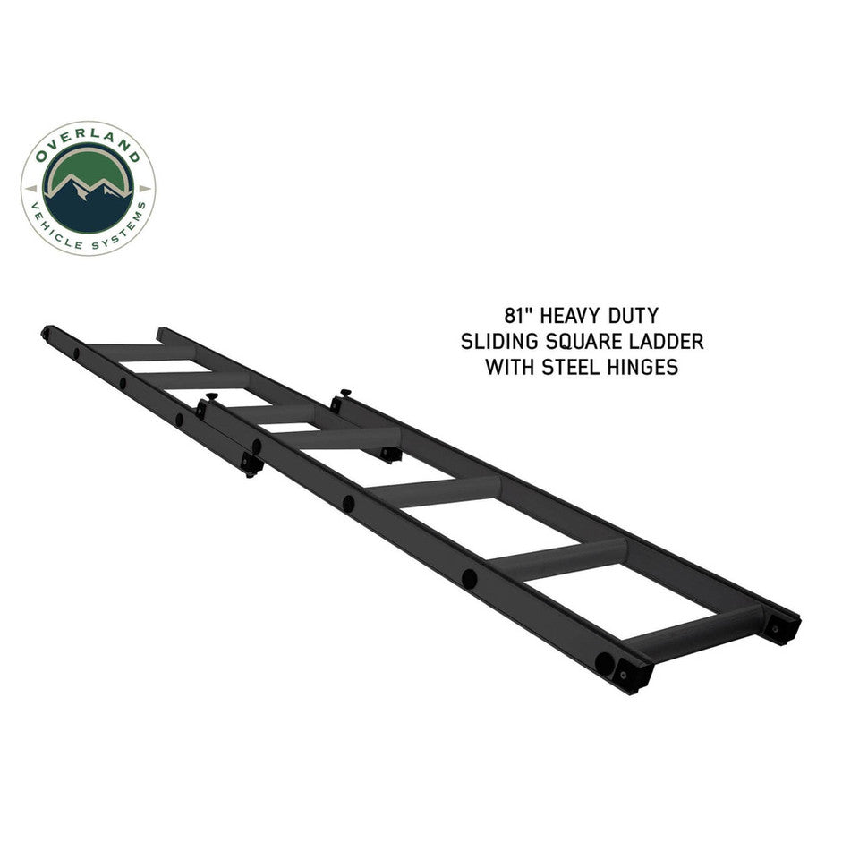 Steel sliding ladder included with OVS LD TMBK 3 rooftop tent