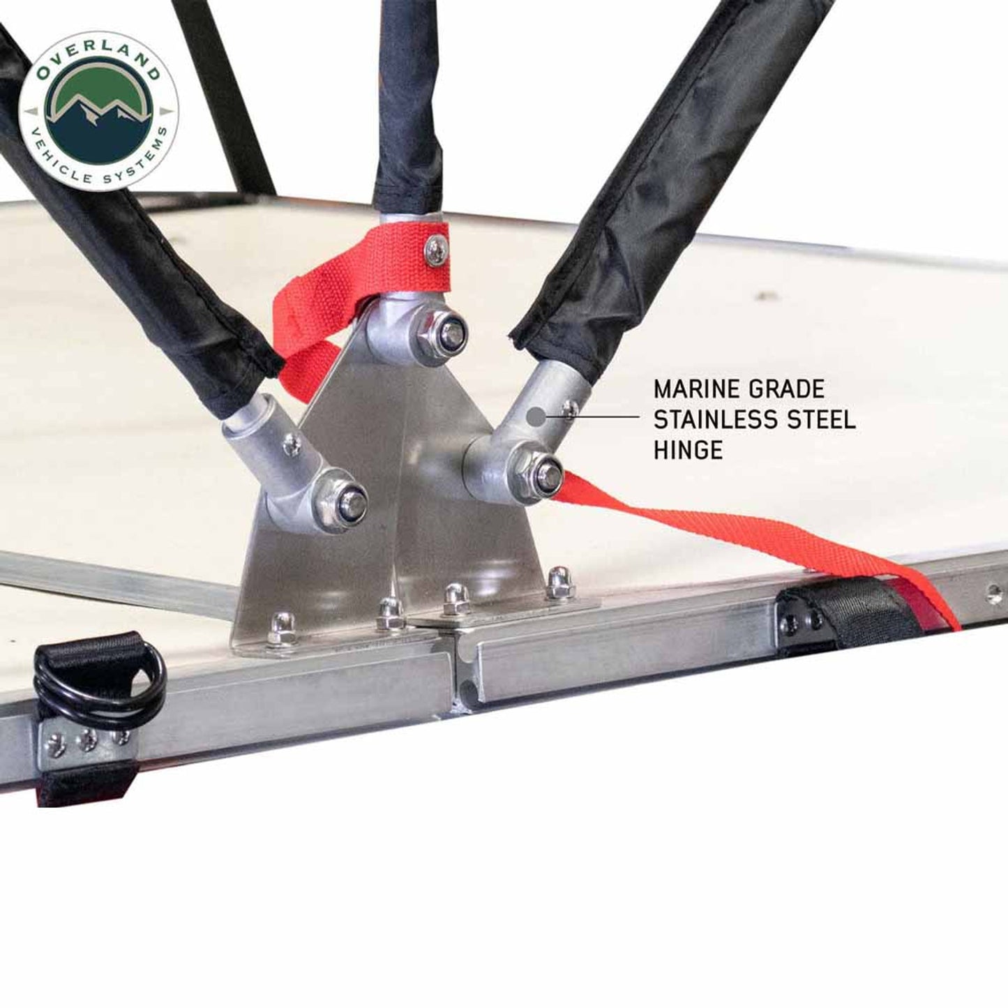 Steel hinges included with OVS LD TMBK 3 rooftop tent
