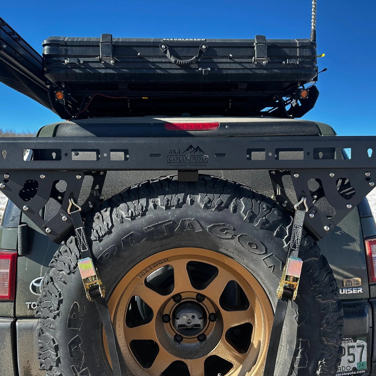 4x4 Colorado Spare Tire Utility Rack / Basket - Overland Odyssey