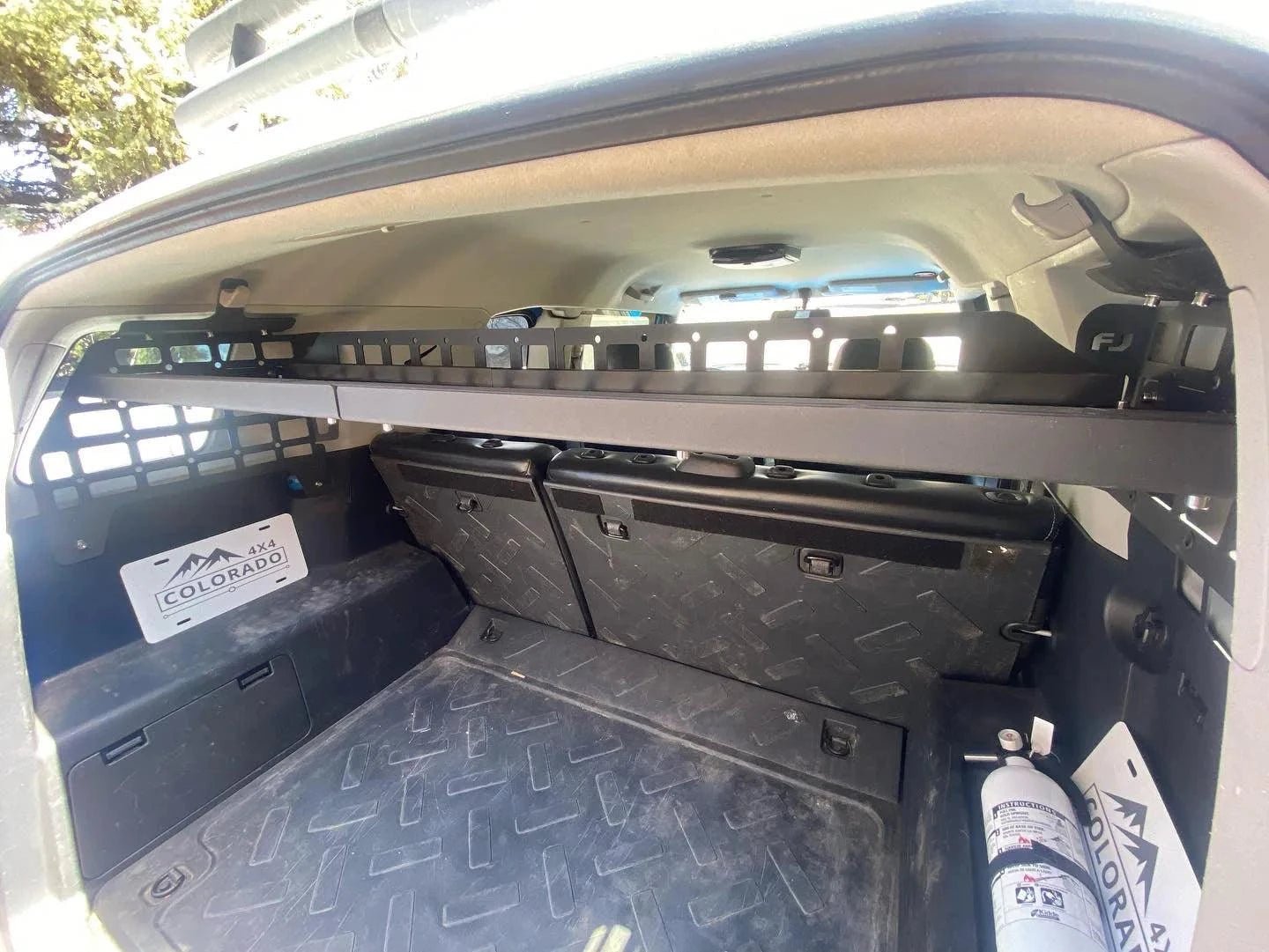 4x4 Colorado FJ Cruiser MOLLE Shelving System - Overland Odyssey