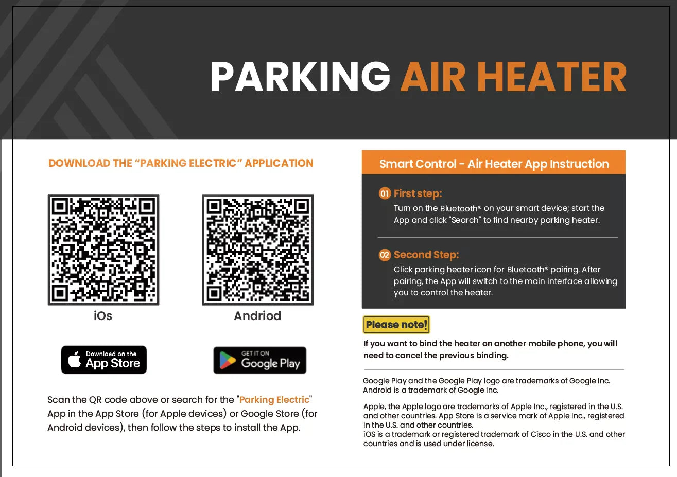 4x4 Colorado Bluetooth Diesel Air Heater