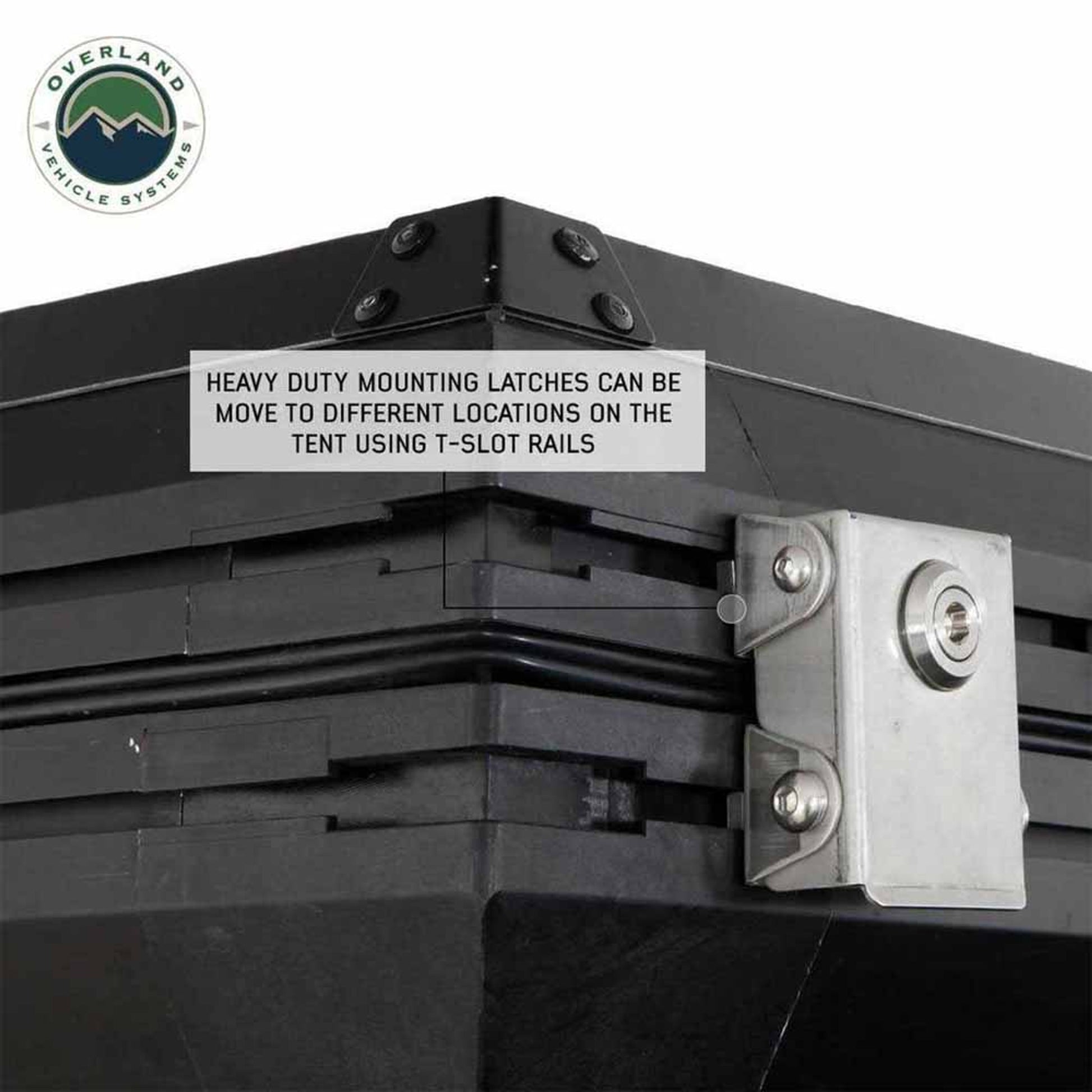 Close-up view of OVS Sidewinder aluminum latches