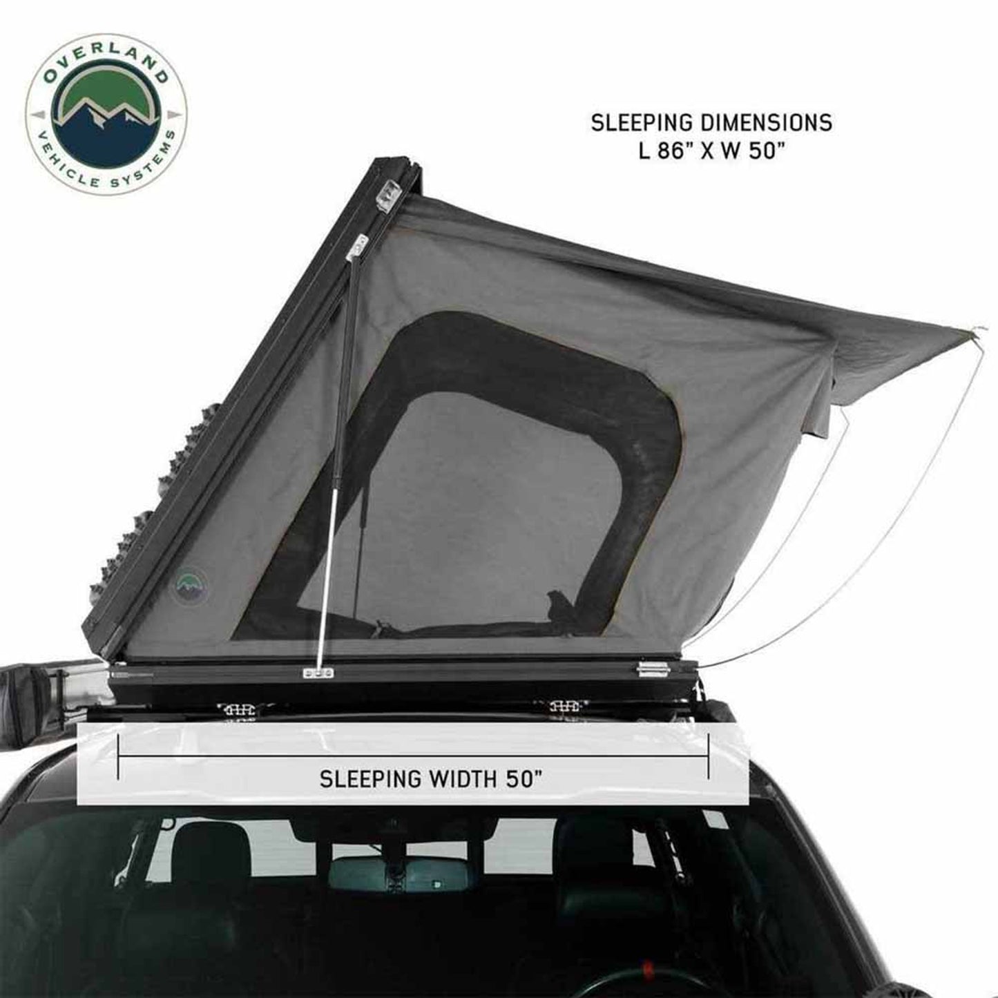 Profile diagram of OVS Sidewinder hard shell tent dimensions
