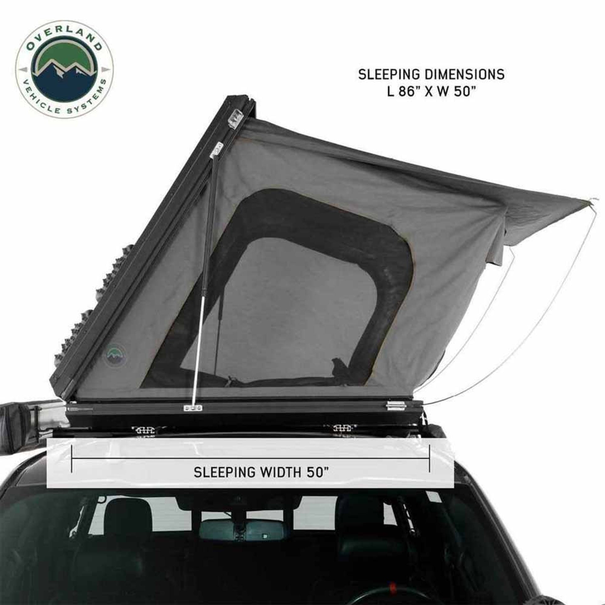 Profile diagram of OVS Sidewinder hard shell tent dimensions