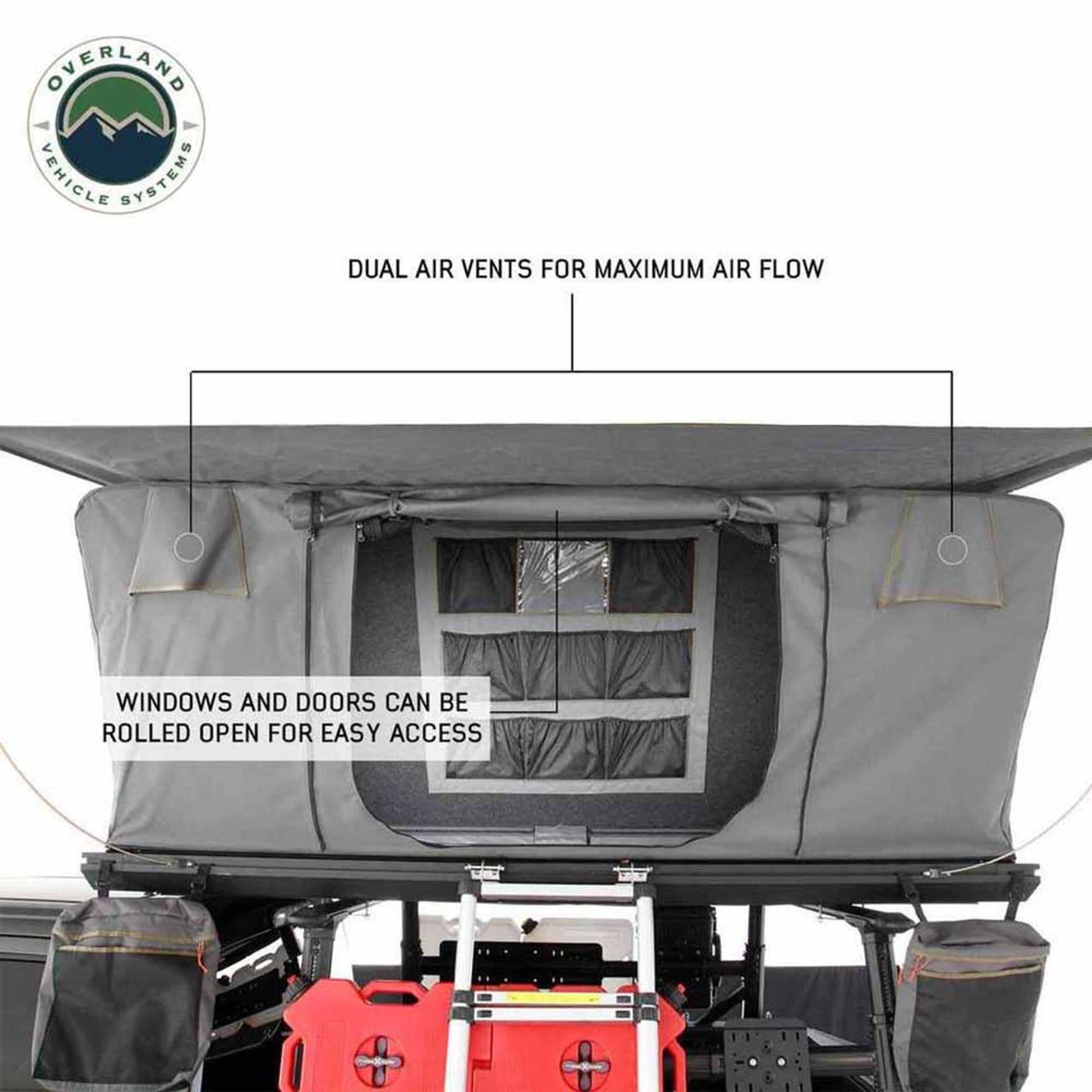 Exterior shoe bag with logo included with OVS Sidewinder tent