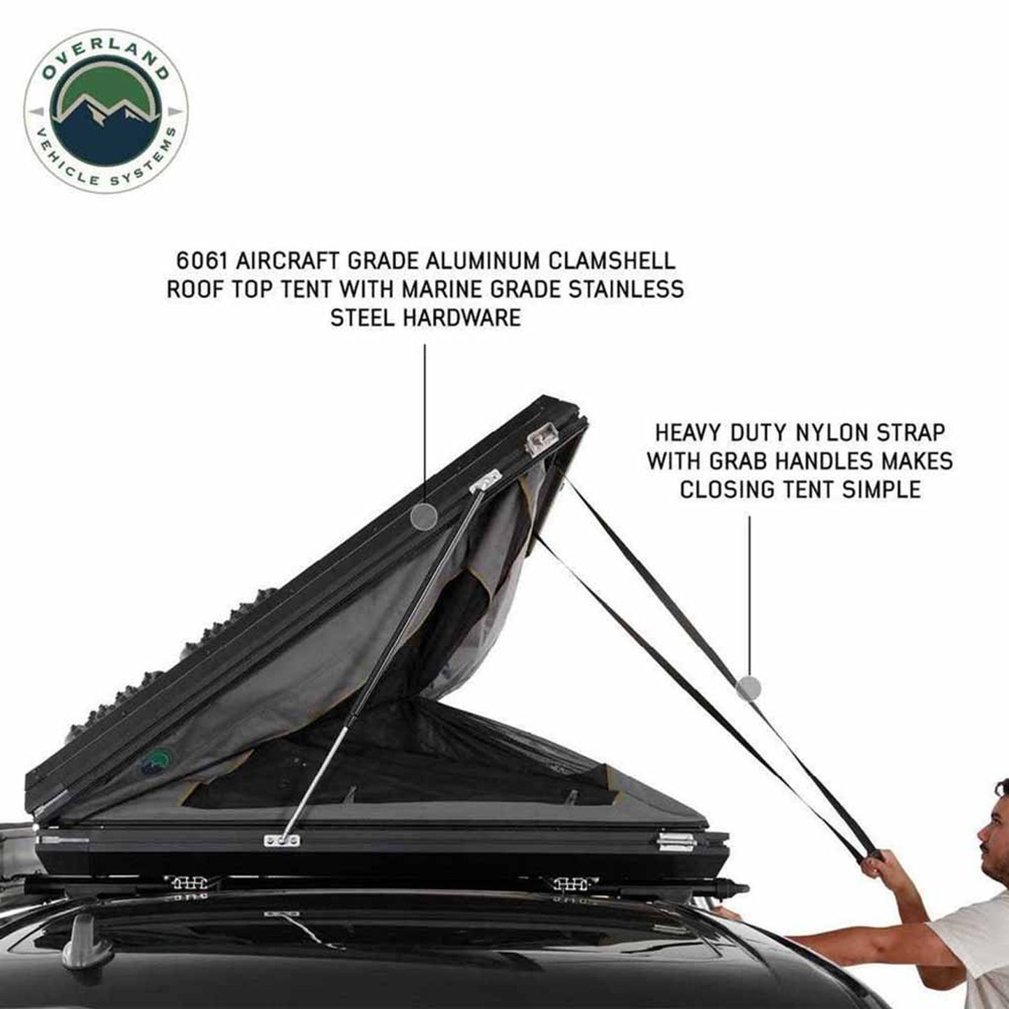 Side hinge detail and frame structure of OVS Sidewinder tent