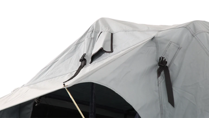 Close-up of Body Armor 4x4 Sky Ridge Pike Rooftop Tent frame and rainfly, highlighting durable materials and waterproof features
