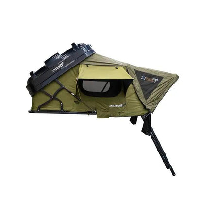 Other side, open view of 23Zero Armadillo X3 Tent – weatherproof, high-clearance entry for easy access