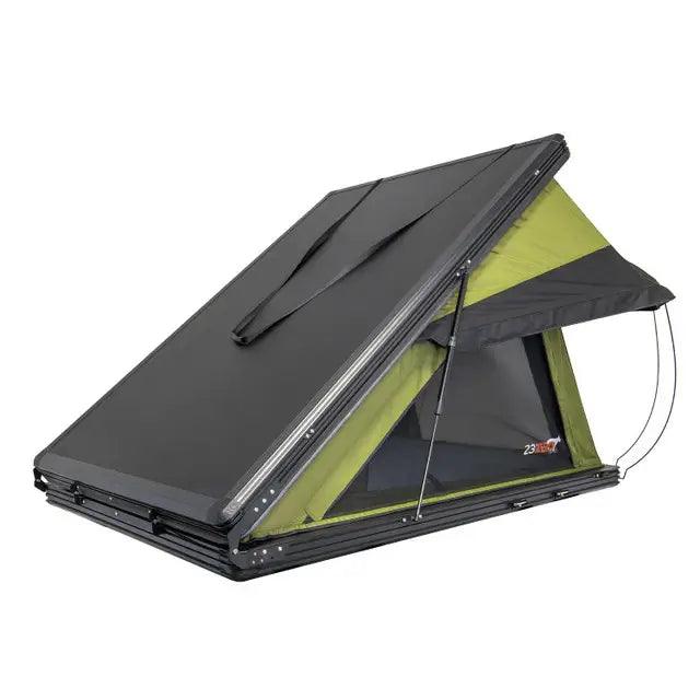 Detailed shot of 23Zero Kabari 3.0 gas struts – effortless rooftop tent setup in seconds