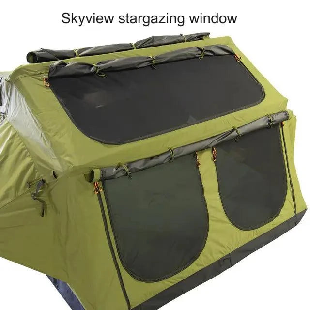 Overhead shot of 23Zero Walkabout 87 2.0 RTT skylight – low-profile soft-shell design for durability and convenience