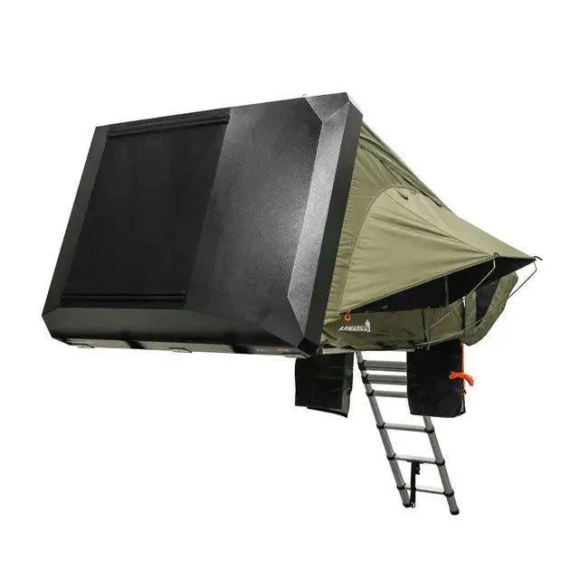 Angled front view of 23Zero Armadillo A2 Right – showcasing dual-opening versatility for adaptable camping setups