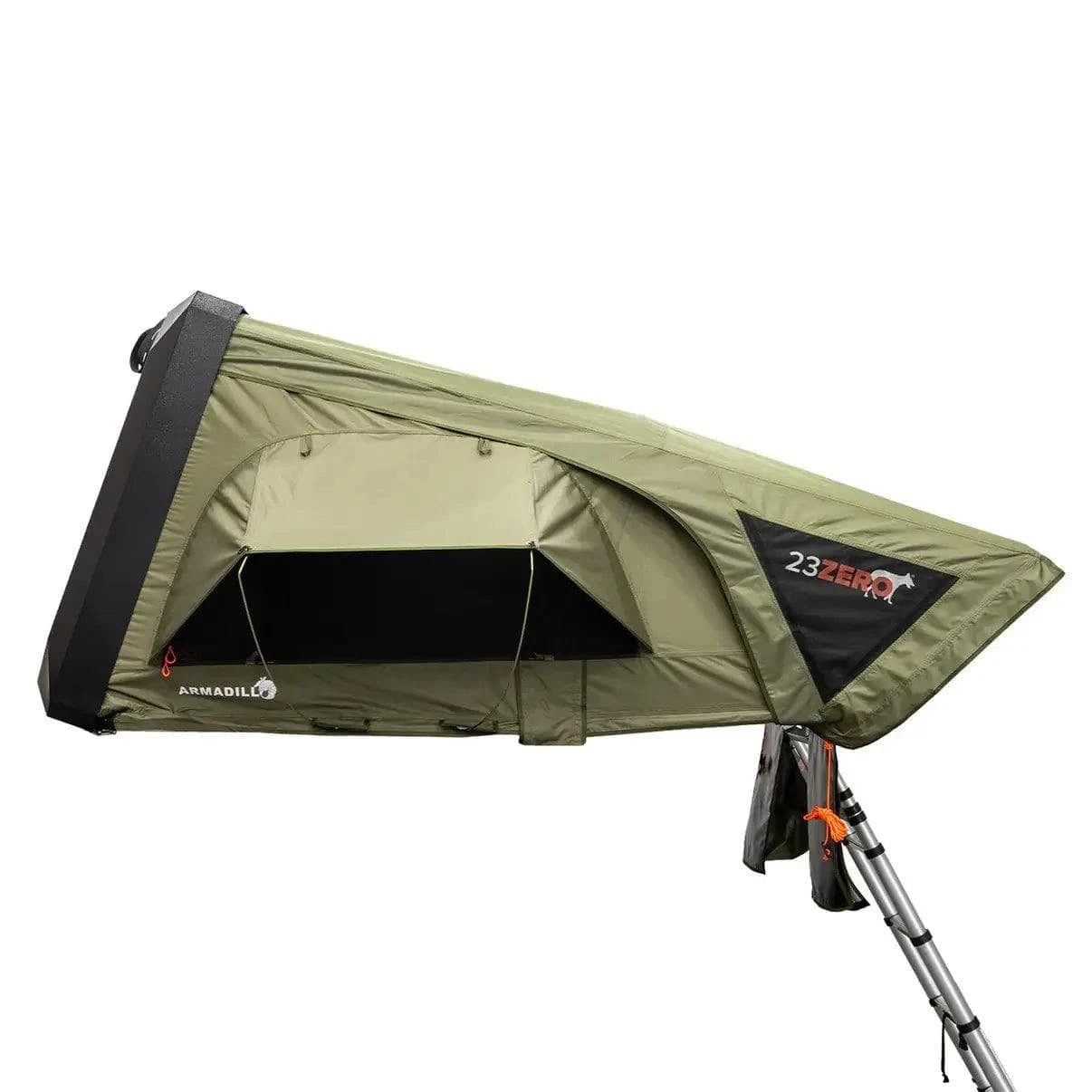 Side profile of 23Zero Armadillo A2 Right Tent – aerodynamic, weatherproof RTT for off-road adventures