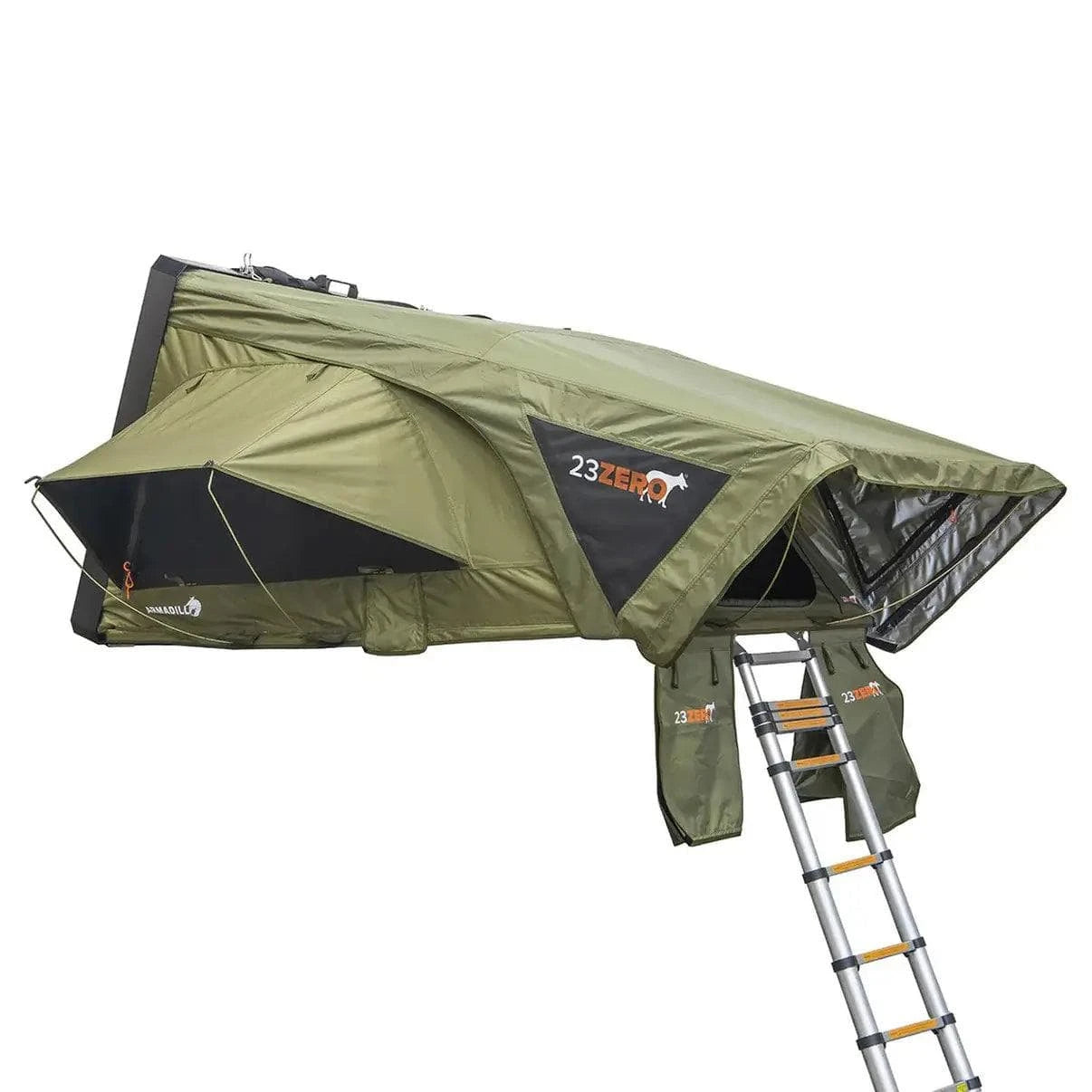 23Zero Armadillo A2 Right Hardshell Rooftop Tent – rugged, aerodynamic clamshell RTT for overlanding