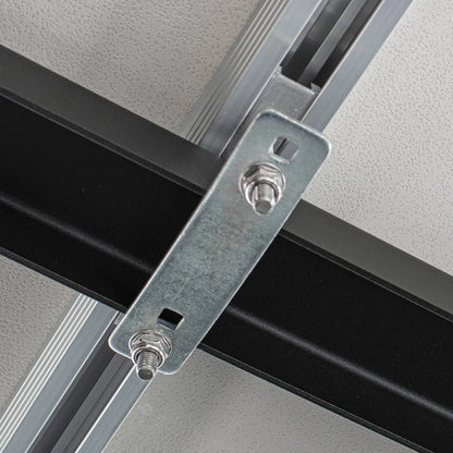 Bracket and mounting hardware detail shot on Smittybilt Gen2 Overlander Tent, showcasing secure rooftop installation