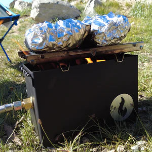 LavaBox Propane Fire Pit w/ Over & Under Grill Grate