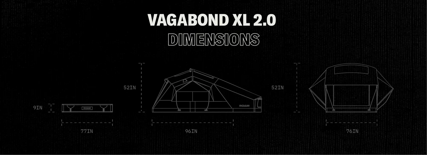 ROAM Vagabond 2.0 Xtra Large Rooftop Tent