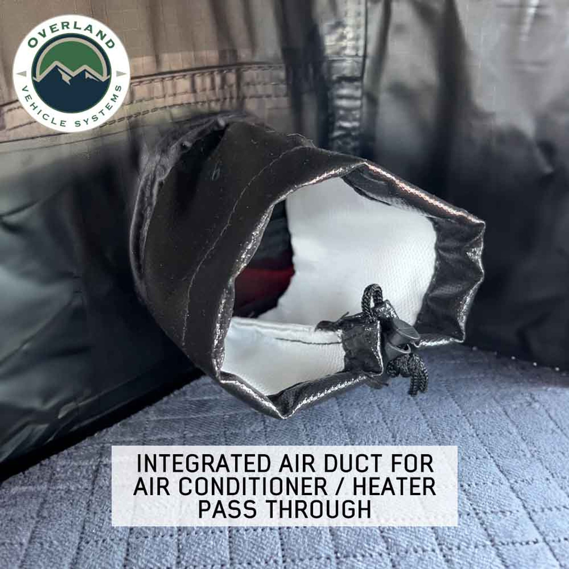 Interior shot of OVS XD Lhotse tent showing integrated air duct