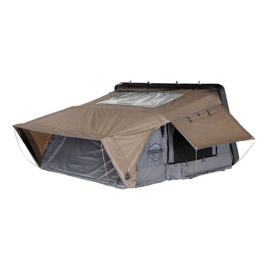 OVS Bushveld Cantilever Hard Shell Rooftop Tent fully deployed