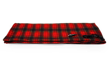 Camco Heated Blanket, 12Volt, 59IN X 43IN, Red/Black Plaid