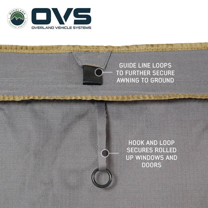 OVS HD Nomadic 270 Degree Awning Wall 3 Piece Kit - Passenger Side