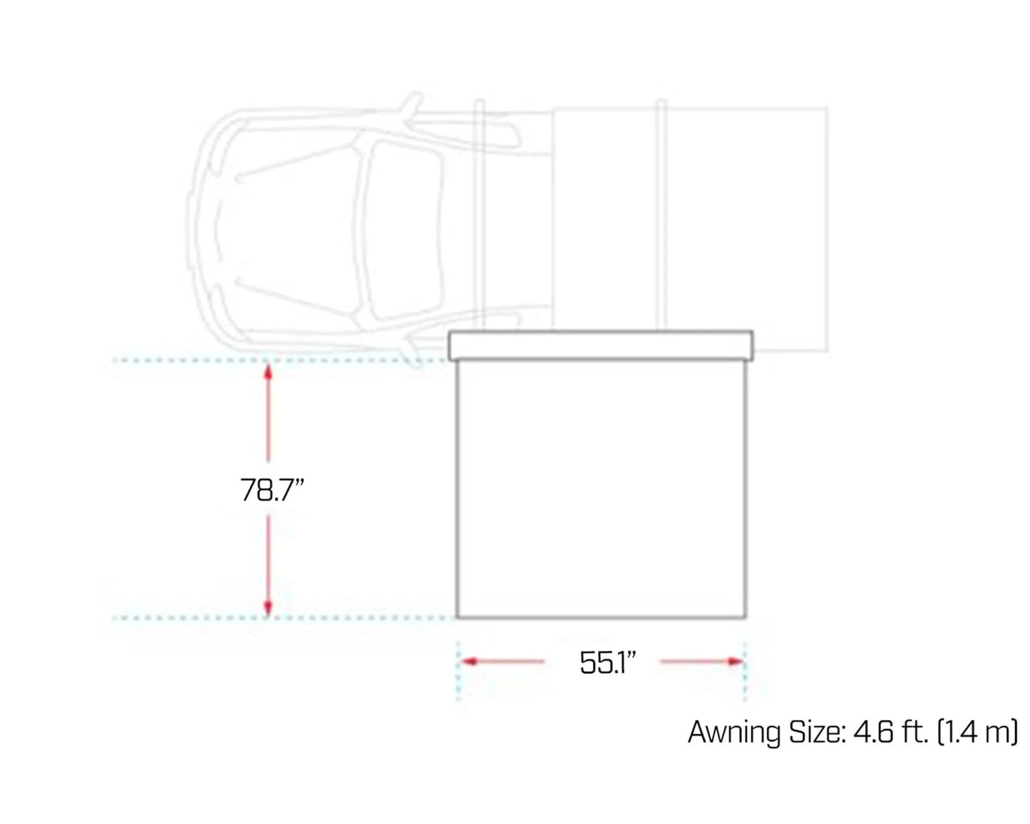 Ironman 4x4 DeltaWing 90° Awning