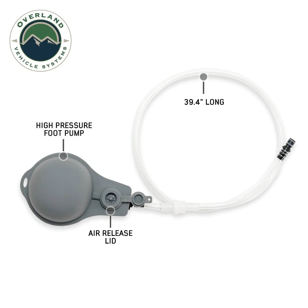 OVS Portable Camp Shower - 23 QT, Nozzle, Foot Pump, and Mesh Storage