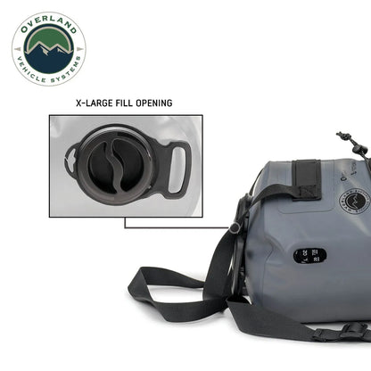 OVS Portable Camp Shower - 23 QT, Nozzle, Foot Pump, and Mesh Storage