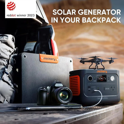 Jackery Solar Generator 300 Plus Portable Power Station with 40W Book-sized Solar Panel