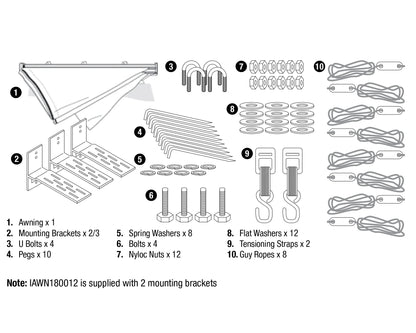 Ironman 4x4 DeltaWing 180° Awning