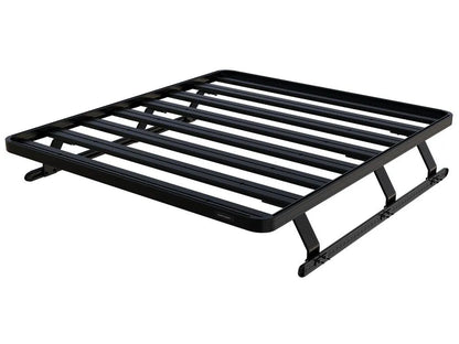 FrontRunner Slimline 2 Full Truck Bed Rack Kit from alternate angle, detailed product shot of lightweight modular rack system for pickup truck beds
