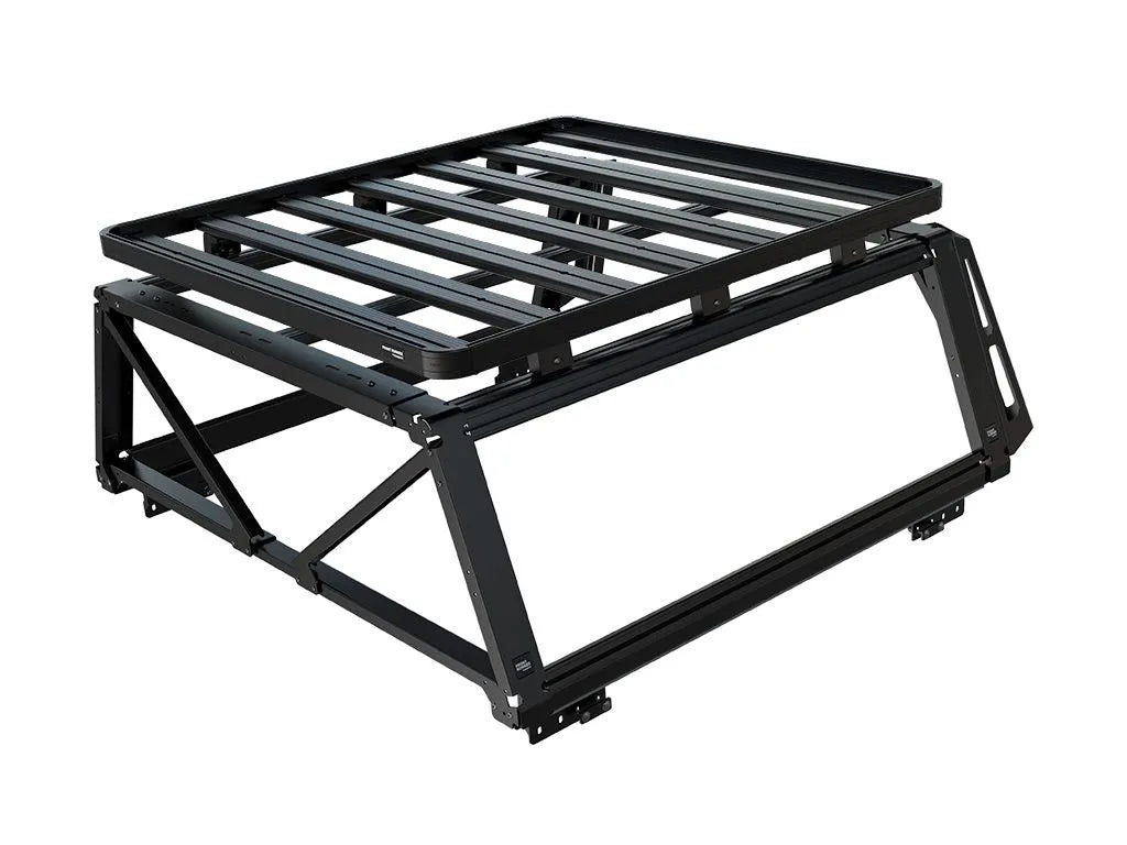 FrontRunner Pro Bed Rack Kit frame for Jeep Gladiator, product shot highlighting modular steel construction for overlanding and rooftop tent mounting