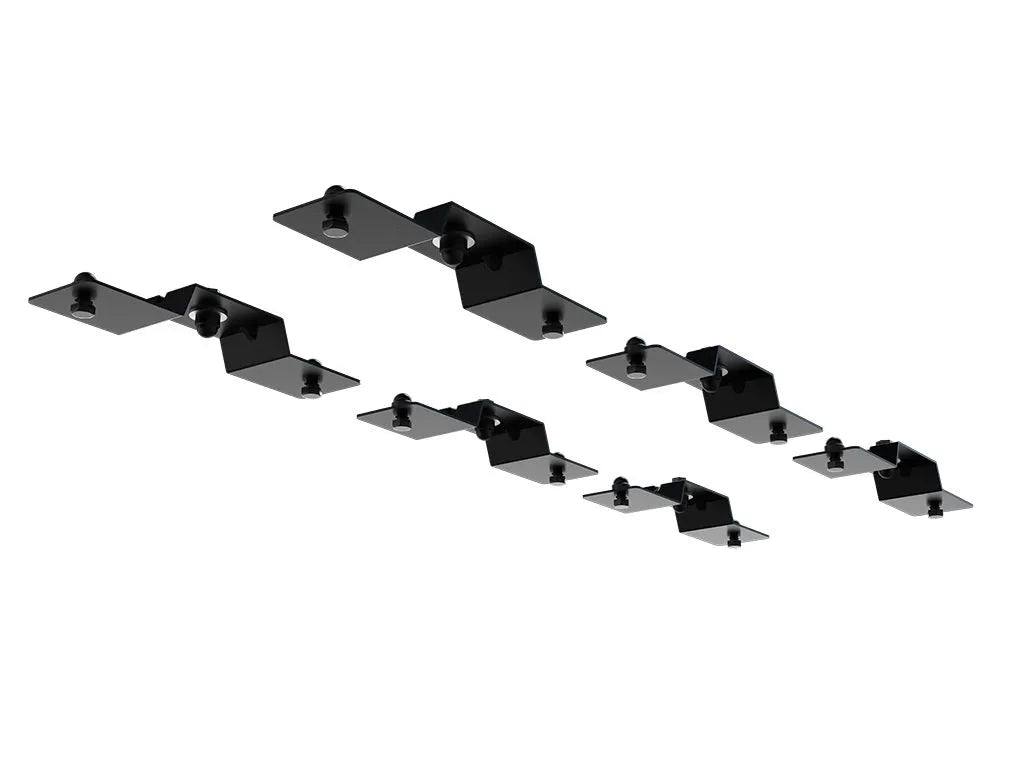 FrontRunner Tent Mount Kit bracket set, detailed product shot of compact low-profile hardware designed for streamlined rooftop tent installation